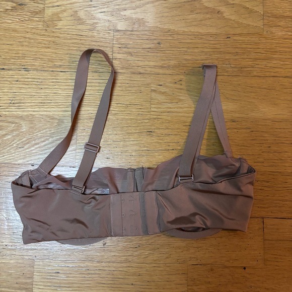 Skims Neutral Mesh Underwire Convertible Straps Demi Bra 34C - Picture 3 of 4